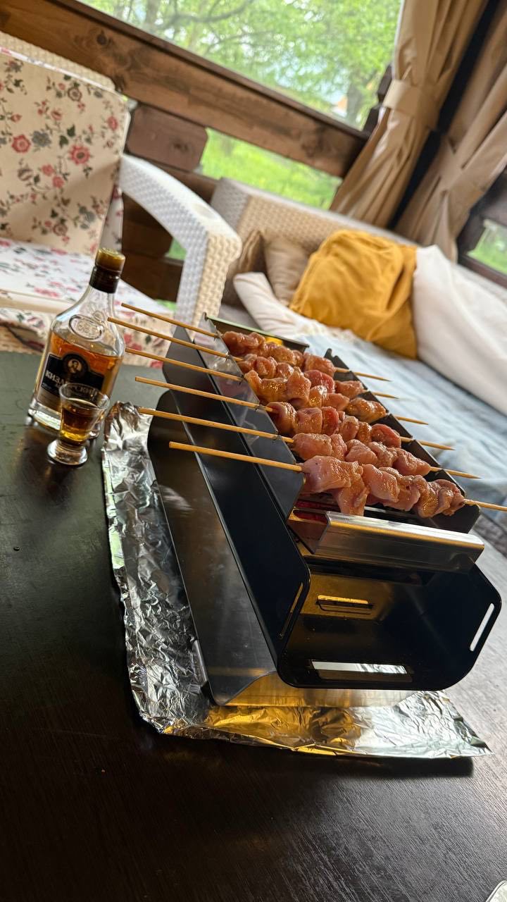 Portable Grill Indoor Setup